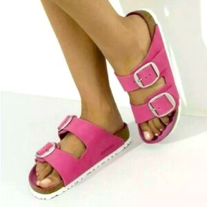 Birkenstock 🆕 Arizona Big Buckle in Fuschia Tulip Sz 38